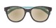 Folded of The Isla Reading Sunglasses in Tortoise/Teal with Amber