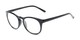 Angle of The James in Black, Women's and Men's Round Reading Glasses
