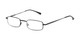 Angle of The Jamison in Black, Women's and Men's Rectangle Reading Glasses