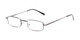Angle of The Jamison in Grey, Women's and Men's Rectangle Reading Glasses
