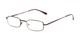 Angle of The Jamison in Bronze, Women's and Men's Rectangle Reading Glasses