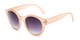 Angle of The January Bifocal Reading Sunglasses in Light Brown with Smoke, Women's Cat Eye Reading Sunglasses