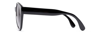 Side of The January Bifocal Reading Sunglasses in Black with Smoke