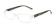 Angle of The Jax in Clear/Matte Grey, Women's and Men's Rectangle Reading Glasses