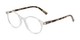 Angle of The Jensen in Clear/Light Tortoise, Women's and Men's Round Reading Glasses