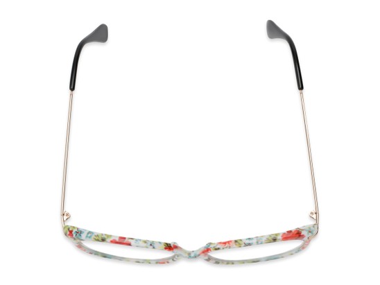 Overhead of The Jillian in White/Floral