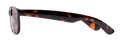 Side of The Joliet Bifocal Reading Sunglasses in Tortoise with Amber