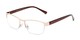 Angle of The Jones Multifocal Reader in Gold/Brown, Women's and Men's Browline Reading Glasses
