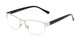 Angle of The Jones Multifocal Reader in Silver/Black, Women's and Men's Browline Reading Glasses