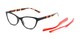 Angle of The Joy Convertible Temple Reader in Black: Includes Red and Tortoise Temple Sets, Women's Cat Eye Reading Glasses