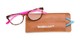 Folded of The Joy Convertible Temple Reader in Tortoise: Includes Hot Pink and Aqua Temple Sets