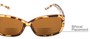 Detail of The Karissa Bifocal Reading Sunglasses in Brown Tortoise with Amber