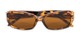 Folded of The Karissa Bifocal Reading Sunglasses in Brown Tortoise with Amber