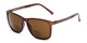 Angle of The Kearney Bifocal Reading Sunglasses in Matte Brown with Amber, Men's Square Reading Sunglasses