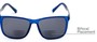 Detail of The Kearney Bifocal Reading Sunglasses in Matte Blue with Smoke