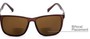 Detail of The Kearney Bifocal Reading Sunglasses in Matte Brown with Amber