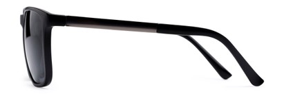 Side of The Kearney Bifocal Reading Sunglasses in Matte Black with Smoke