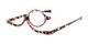 Angle of The Kellyn Makeup Reader in Purple Tortoise, Women's Round Reading Glasses