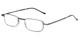 Angle of The Kennedy Folding Reader in Silver, Women's and Men's Rectangle Reading Glasses