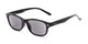 Angle of The Key West Reading Sunglasses in Black with Smoke, Women's and Men's Retro Square Reading Sunglasses
