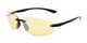 Angle of The Kobe Bifocal Night Driving Reader in Black, Women's and Men's Sport & Wrap-Around Reading Glasses