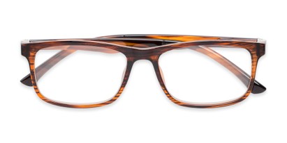 Folded of The Lambert Photochromic Reader in Brown Stripe with Smoke