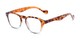 Angle of The Landis in Tortoise/Blue, Women's and Men's Square Reading Glasses