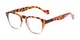 Angle of The Landis in Tortoise/Clear, Women's and Men's Square Reading Glasses