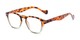 Angle of The Landis in Tortoise/Green, Women's and Men's Square Reading Glasses