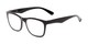Angle of The Larkin in Black, Women's and Men's Retro Square Reading Glasses