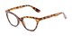 Angle of The Laura in Brown Tortoise, Women's Cat Eye Reading Glasses