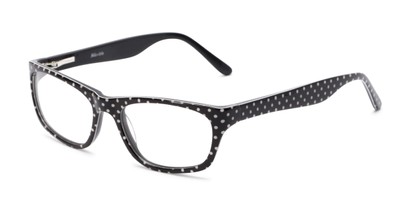Angle of Laurel by felix + iris in Black Dot, Women's Rectangle Reading Glasses