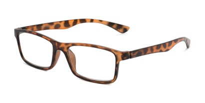 Angle of The Leaf in Brown Tortoise, Women's and Men's Rectangle Reading Glasses
