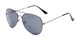 Angle of The Legacy Bifocal Reading Sunglasses in Grey with Smoke, Women's and Men's Aviator Reading Sunglasses