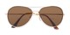 Folded of The Legacy Bifocal Reading Sunglasses in Gold with Amber
