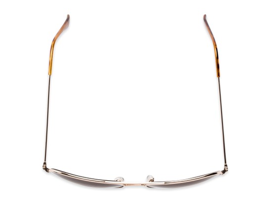 Overhead of The Legacy Bifocal Reading Sunglasses in Gold with Amber