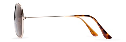 Side of The Legacy Bifocal Reading Sunglasses in Gold with Amber