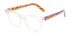 Angle of The Lemon in Clear/Tortoise, Women's and Men's Round Reading Glasses
