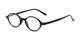 Angle of The Lennon in Black, Women's and Men's Round Reading Glasses