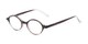 Angle of The Lennon in Clear/Grey Fade, Women's and Men's Round Reading Glasses