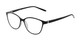 Angle of The Lenora Bifocal in Black, Women's Cat Eye Reading Glasses