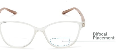 Detail of The Lenora Bifocal in Clear/Tortoise
