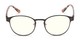 Front of The Libertine Blue Light Blocking Reader in Grey/Brown Tortoise