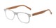 Angle of The Librarian in Herringbone/Brown, Women's and Men's Retro Square Reading Glasses