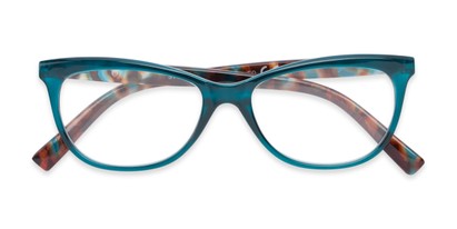 Folded of The Liv in Teal Green/Tortoise