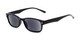 Angle of The Liverpool Reading Sunglasses in Black with Smoke, Women's and Men's Retro Square Reading Sunglasses