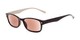 Angle of The Liverpool Reading Sunglasses in Tortoise with Amber, Women's and Men's Retro Square Reading Sunglasses