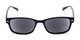 Front of The Liverpool Reading Sunglasses in Black with Smoke
