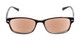 Front of The Liverpool Reading Sunglasses in Brown with Amber