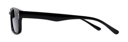 Side of The Liverpool Reading Sunglasses in Black with Smoke